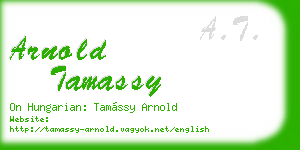 arnold tamassy business card