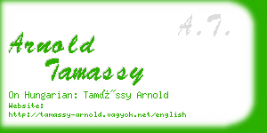 arnold tamassy business card